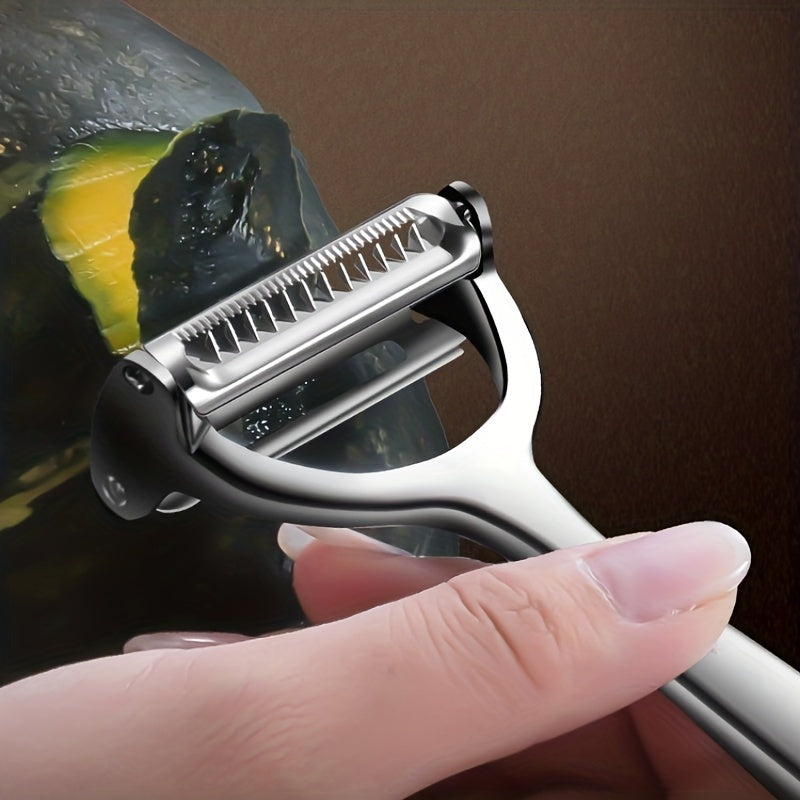 1pc Fruit Peeler, Kitchen Vegetable Peeler, Potato Peeler, Multi-functional Vegetable Cutter, Kitchen Utensil, Kitchen Gadget For Restaurants, Food Trucks