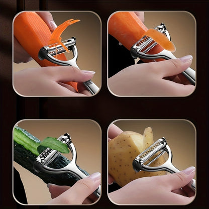 1pc Fruit Peeler, Kitchen Vegetable Peeler, Potato Peeler, Multi-functional Vegetable Cutter, Kitchen Utensil, Kitchen Gadget For Restaurants, Food Trucks