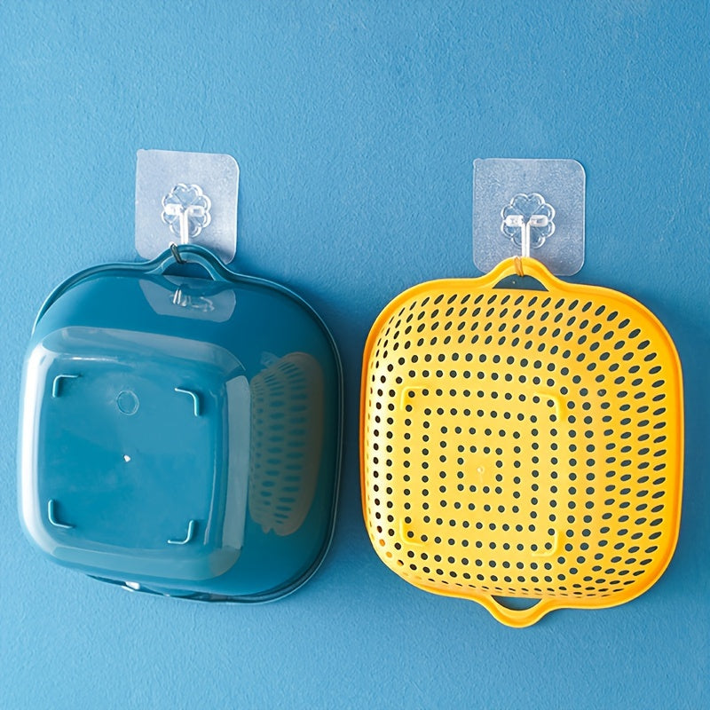 6pcs Kitchen Strainer Double Drain Basket Colander Plastic Dishwashing Bowl Fruit And Vegetable Dishwashing Basket Restaurant Kitchen Special.