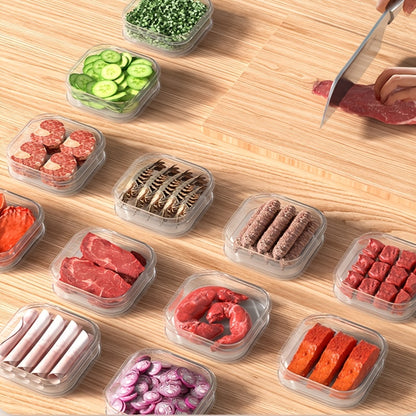 4/8/10pcs Clear Plastic Containers For Refrigerator With Lids, Food Storage Fresh-keeping Box, Dishwasher Safe, Fruit Vegetable Crisper, Dumpling Meat Ginger Garlic Green Onion Food Storage Containers, Home Kitchen Utensil