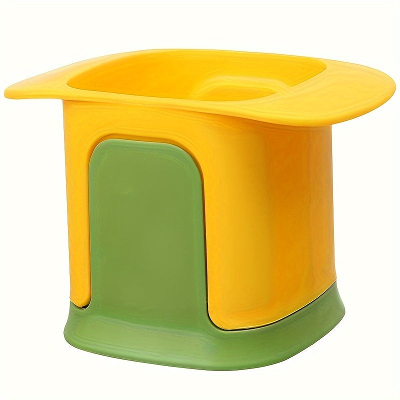 Multi-Function Manual Vegetable Chopper & French Fry Cutter - Durable Stainless Steel and Plastic, Easy-Clean Detachable Design with Large Capacity Storage - Perfect for Onions, Carrots, Potatoes & More - Ideal Kitchen Tool f