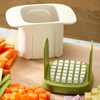 Multi-Function Manual Vegetable Chopper & French Fry Cutter - Durable Stainless Steel and Plastic, Easy-Clean Detachable Design with Large Capacity Storage - Perfect for Onions, Carrots, Potatoes & More - Ideal Kitchen Tool f