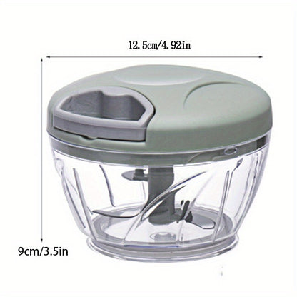 1pc Multi-Function Vegetable Chopper and Garlic Press - Manual Food Cutter & Crusher for Kitchen Efficiency