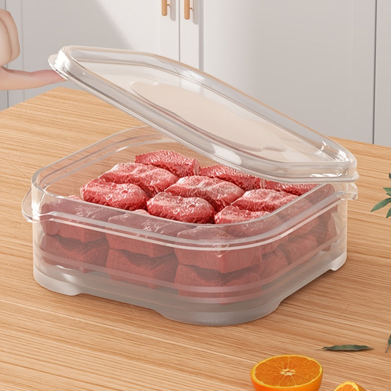 4/8/10pcs Clear Plastic Containers For Refrigerator With Lids, Food Storage Fresh-keeping Box, Dishwasher Safe, Fruit Vegetable Crisper, Dumpling Meat Ginger Garlic Green Onion Food Storage Containers, Home Kitchen Utensil